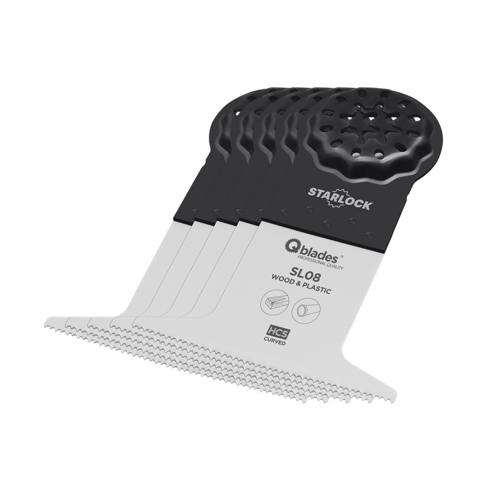 QBLADES X 5ST Zaagblad Standaard Curved 18tpi 65x50mm HCS SL08-5ST
