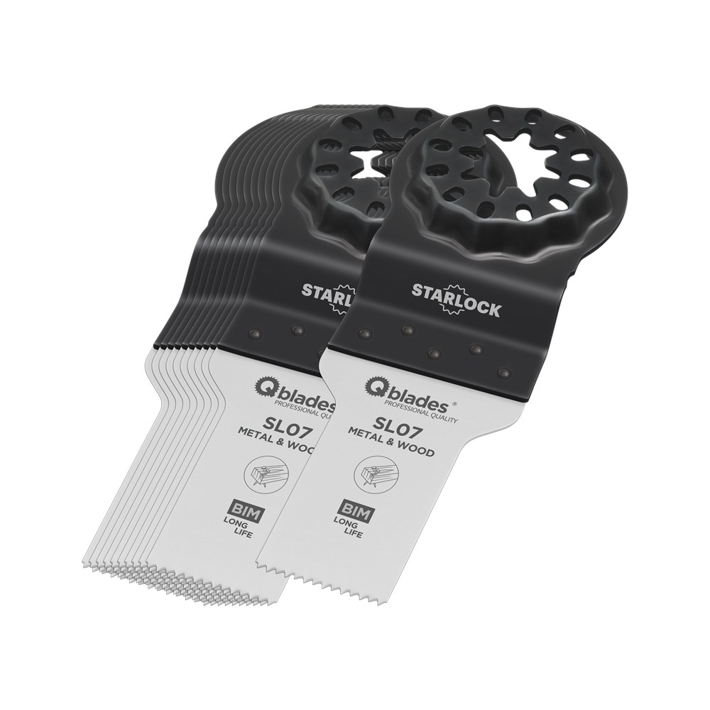 QBLADES X 10ST  Starlock MultiZaagblad Bi-metaal 19tpi 20x40mm SL07-10+1ST
