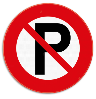 SIGNALISATIEBORD C1 Ø400 VERBODEN PARKEREN