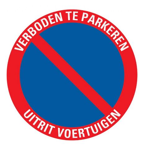 [1270180808] BORD ROND 180MM VERBODEN TE PARKEREN PICKUP