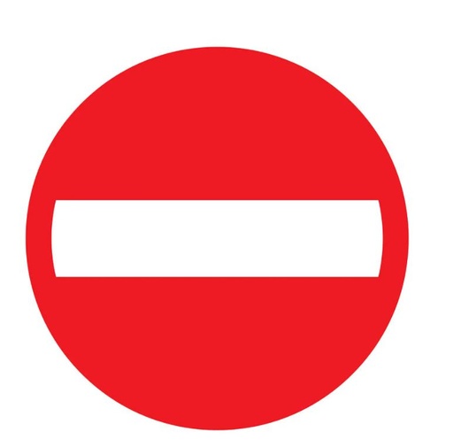 [1270180809] BORD ROND 180MM VERBODEN DOORGANG PICKUP