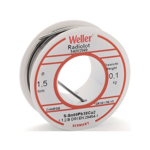 [4003019000319] SOLDEERDRAAD MET HARS MM1.5 RL 60/40-100 WELLER