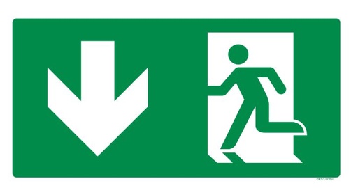[3131P5] PICTOGRAM VINYL 200X100 VLUCHTWEG PIKTONORM