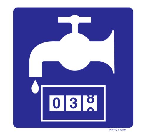[362A25] PICTOGRAM WATERTELLER 150X150 PP PIKTONORM