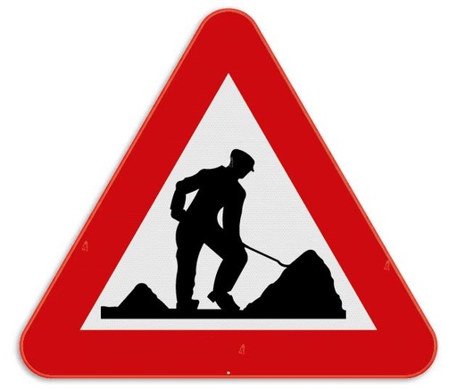[40SB250A31] SIGNALISATIEBORD A31 WERKEN IN UITVOERING GROOT