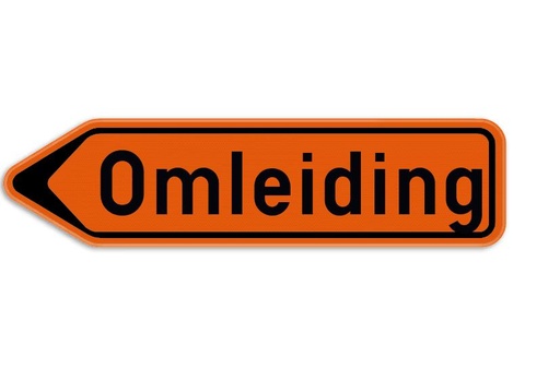 [40SB250F41L] SIGNALISATIEBORD F41 OMLEIDING LINKS