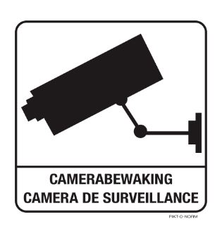 [452A56] PICTOGRAM CAMERABEWAKING 150X150MM PIKTONORM