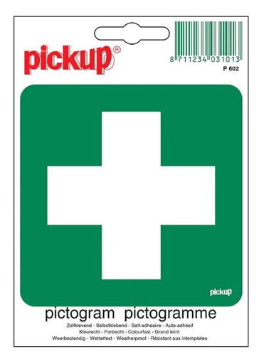 [P602] PICTOGRAM 10X10CM EHBO POST PICKUP
