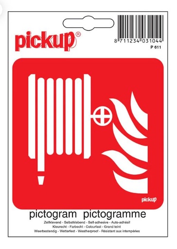 [P611] PICTOGRAM 10X10CM PLAATS BLUSMIDDEL PICKUP
