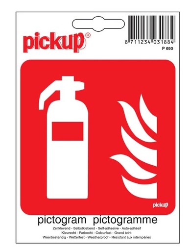 [P690] PICTOGRAM 10X10CM BRANDBLUSAPPARAAT PICKUP