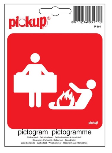 [P691] PICTOGRAM 10X10CM BLUSDEKEN PICKUP