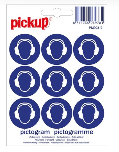 [PM9039] MINI PICTOGRAM 3CM 9ST OORBESCH DRAGEN PICKUP