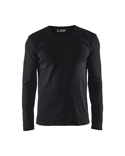T-SHIRT LANGE MOUWEN 3314 BLAKLADER