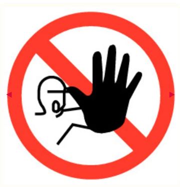 [81915] PICTOGRAM ROND 15CM VERBODEN VOOR ONBEVOEGDEN PICKUP