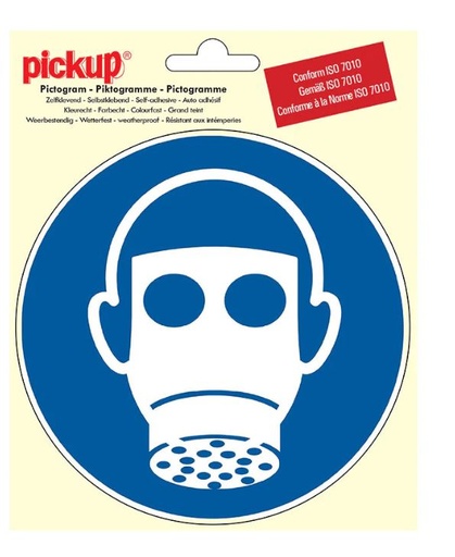 [90115] PICTOGRAM ROND 15CM ADEMHALINGS BESCHERMING PICKUP
