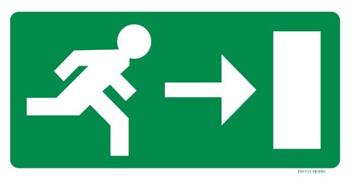 [312101] PICTOGRAM VLUCHTWEG 200X100 PP PIKTONORM
