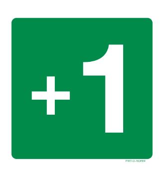 [312131] PICTOGRAM VERDIEPING 1 150X150MM PIKTONORM