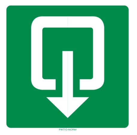 [313105] PICTOGRAM STICKER UITGANG 150 PIKTONORM